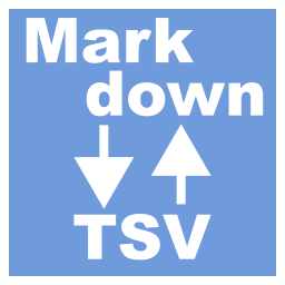 Markdown Table TSV